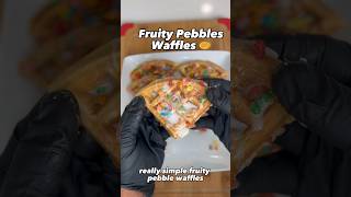 Fruity Pebbles Waffles 🧇 #shorts