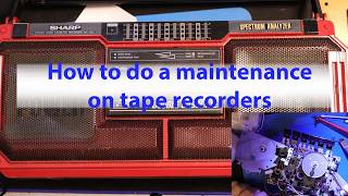 Sharp Boom Box Maintenance - Fixing Vintage Tech - Why Do Cassette Recorders Eat Tapes #80s