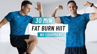 30 Min Intense HIIT Workout For Fat Burn & Cardio - Full Body, No Equipment, No Repeats