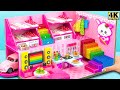 Build Two Floor Cutest Pink House Have 2 Bedroom with 2 Bunk Bed ❤️ DIY Miniature Cardboard House