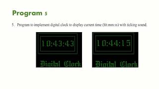 Part A - Program 5 - Digital Clock