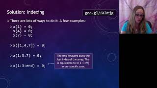 Indexing In Matlab: Vectors and Matrices