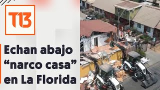 Imágenes exclusivas: Derriban casa "caleta" en La Florida