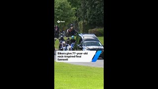 Motorcycle community gives care home resident rock-inspired final farewell