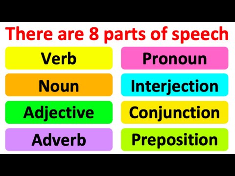 What is the part of speech for the word light?