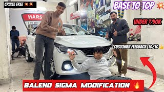 Baleno Sigma Modification ✅Baleno Modification 💥Baleno Sigma To Alpha Modified 🔥Base To Top ✅