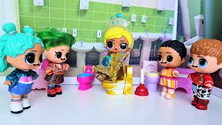 THE PRINCESS STUCK🚽 FUN DOLL SCHOOL LOL SURPRISE! Funny cartoons DARINELKA lol