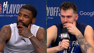 Kyrie Irving & Luka Doncic talk Game 6 Win & Advancing to West Finals, Postgame