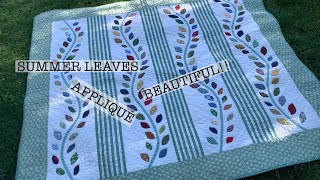 SUPER EASY APPLIQUE | MAKE A QUILT | SUMMER LEAVES | TAKE ALONG PROJECT