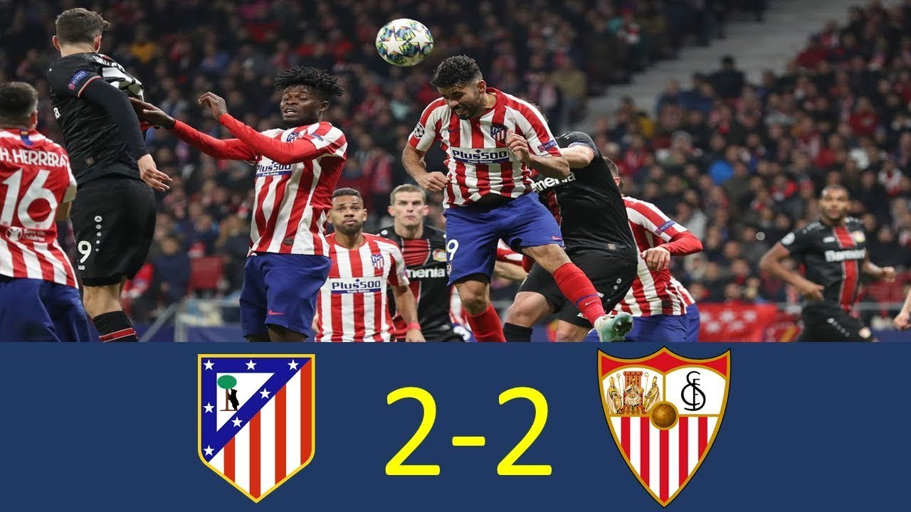 Atletico Madrid Vs Sevilla 2-2 Highlights | All Goals & Highlights ...