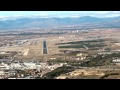 COCKPIT VIEW OF APPROACH AND LANDING AT MADRID BARAJAS AIRPORT