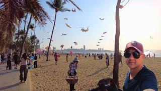 Peaceful Morning Beach Walk in Pattaya, Thailand | Wong Amat Beach