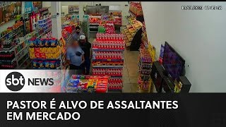 Pastor é alvo de assalto em mercado em Curitiba | SBT News na TV (23/01/23)