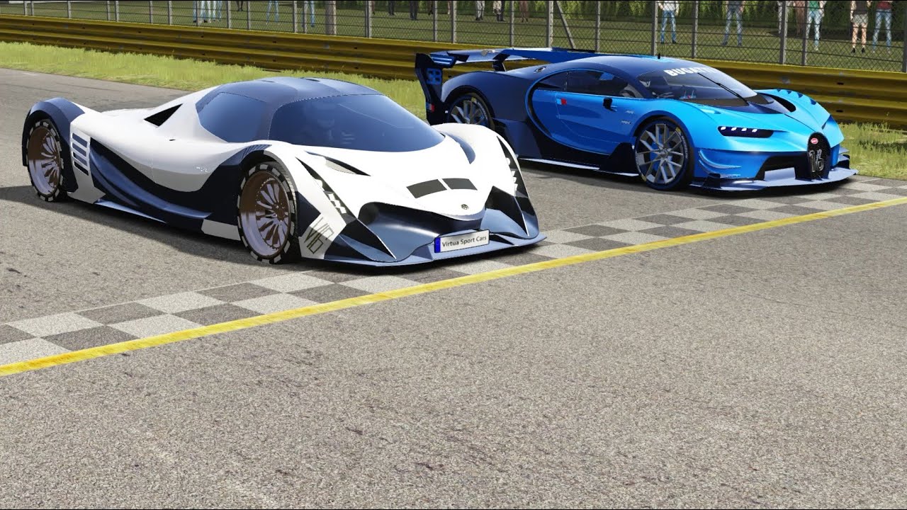 Devel Sixteen Vs Bugatti Vision GT At Monza Full Course - YouTube