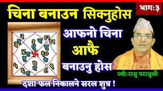 चिना बनाउन सिक्नुहोस आफ्नो चिना आफै बनाउनुहोस।चिना बनाउने सरल सुत्र ।How to make kundali