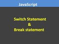Core JavaScript Tutorial-26 || Switch Statement In JavaScript(Hindi || Urdu || break statement