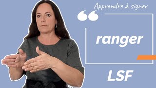 Signer RANGER en LSF (langue des signes française). Apprendre la LSF par configuration