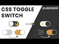 How to Create Custom Toggle Switches in HTML and CSS | No Javascript!