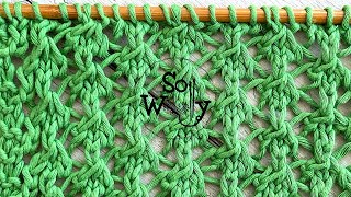 How to knit the Rose stitch (4 rows only!) - So Woolly