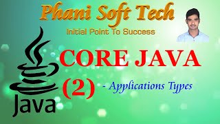 Core Java Tutorial Session 2 - Phani Soft Tech