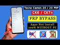 Tecno Camon 20 / 20 Pro FPP Bypass Android 13 | Tecno CK6 / CK7n | FRP Unlock Google Account Bypass