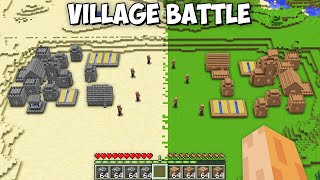I look this BEDROCK Village vs DIRT Village Battle in Minecraft !!! Secret Rich vs Poor Village !!!