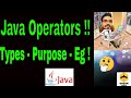 Java programming tutorial for beginners | Operators in Java !