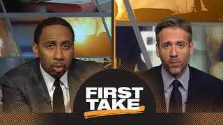 Stephen A. and Max disagree if Warriors or Cavaliers are in more trouble | First Take | ESPN
