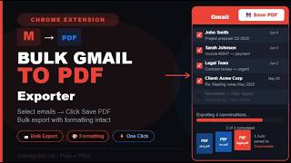 How to Export Multiple Gmail Emails to PDF at Once – Bulk Gmail to PDF Exporter Chrome Extension