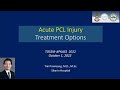 Acute PCL injury treatment options