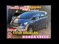 FITUR HONDA FREED || Pemilik Honda Freed Wajib Tau !!