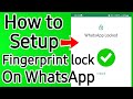 how to setup fingerprint lock on whatsapp for android | 2025 #whatsapp #fingerprint #usa