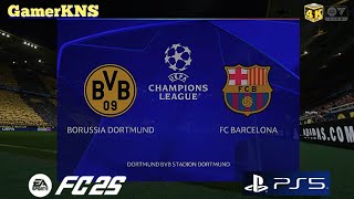 Barcelona vs Borussia Dortmund _ UEFA Champions League 2025 4K gameplay |PS5