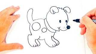 Cómo dibujar un Perrito paso a paso | Dibujo fácil de Perrito