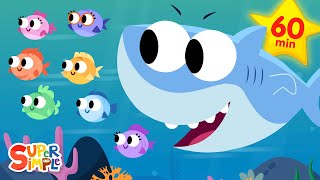 The Fish Go Swimming & More Kids Songs | Ocean Songs With Finny The Shark | Super Simple Songs