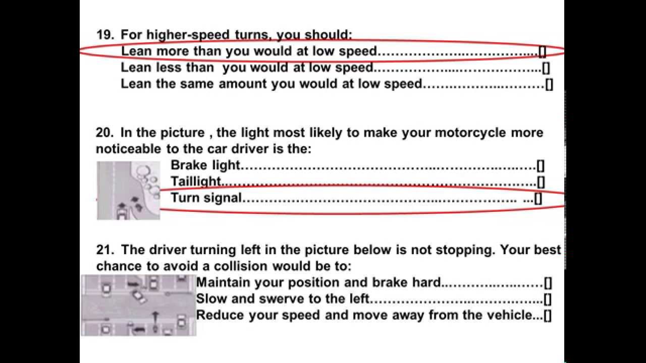 Motorcycle Test Diagram