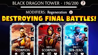 MK Mobile. Final Battles in Black Dragon Tower with MK1 Shang Tsung!