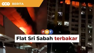 Unit rumah Flat Sri Sabah dijilat api