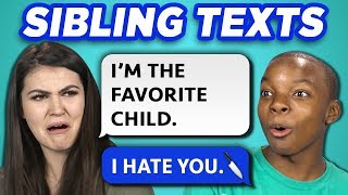 10 FUNNY BROTHER SISTER TEXTS w/ Teens & College Kids (REACT)