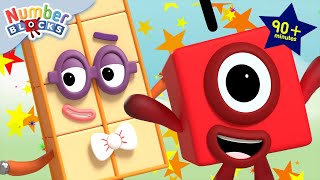Kindergarten Math | Numberblocks - Full Episodes | 90 Minutes Compilation | 123 - Numbers Cartoon​