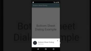 Android Bottom Sheet Dialog Example