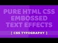 Css Neumorphism Text Effects | Typography
