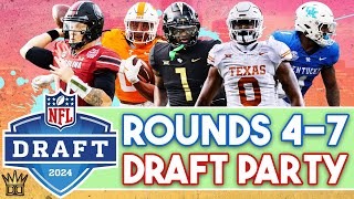 2024 NFL Draft LIVE Rounds 4-7  Reactions, Analysis, Fantasy Football Outlook and More!
