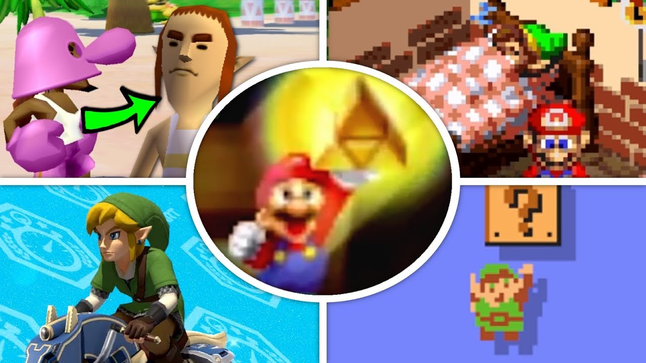 All Zelda References And Cameos In Mario Games (1985 - 2018) - YouTube