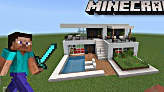 I Build The Best Modern House in Minecraft #tutorial #viralvideo