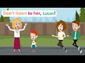 A strange woman targets Lucas - Funny Cartoon Story - Lucas English