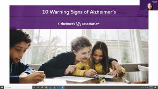 HealthyU webinar series: 10 Warning signs of Alzheimer's Disease