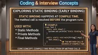 4. Static vs Dynamic Binding in Java | Compile Time vs Runtime #java #oop #static #binding #dynamic