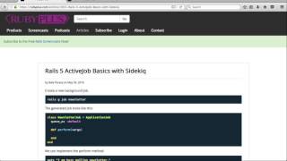 Rails 5 ActiveJob Basics