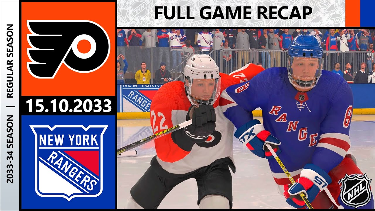 NHL 24 - Philadelphia Flyers Vs New York Rangers | Regular Season, Game ...